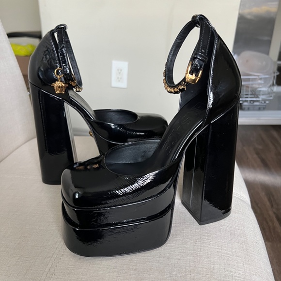 Versace Black Platform Heels - Picture 7 of 11